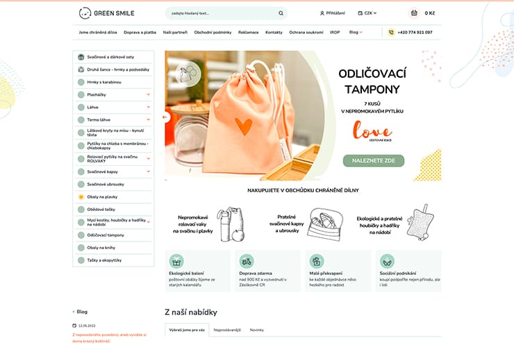 Náhľad e-shopu Green-Smile.cz