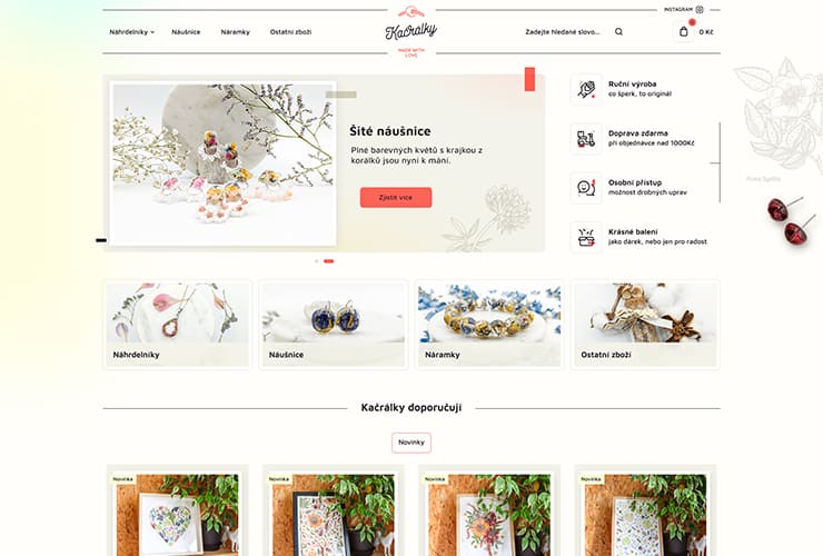 Náhľad e-shopu Kačrálky.cz