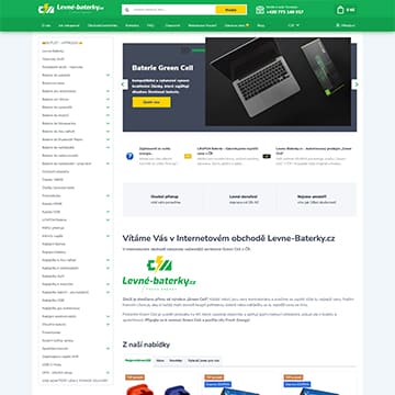 Náhľad e-shopu Levné-baterky.cz