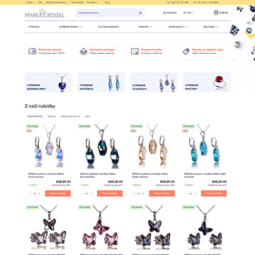 Náhľad e-shopu MareaCrystal.cz