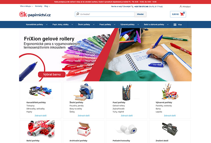 Náhľad e-shopu OK-papírnictví.cz