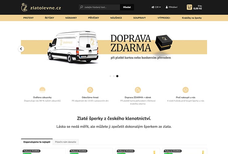 Náhľad e-shopu ZlatoLevně.cz